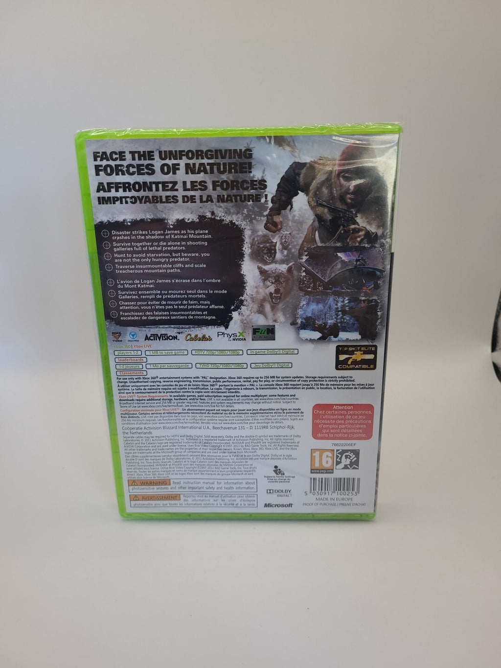 Cabela's Survival: Shadows Of Katmai Xbox 360 - New And Sealed