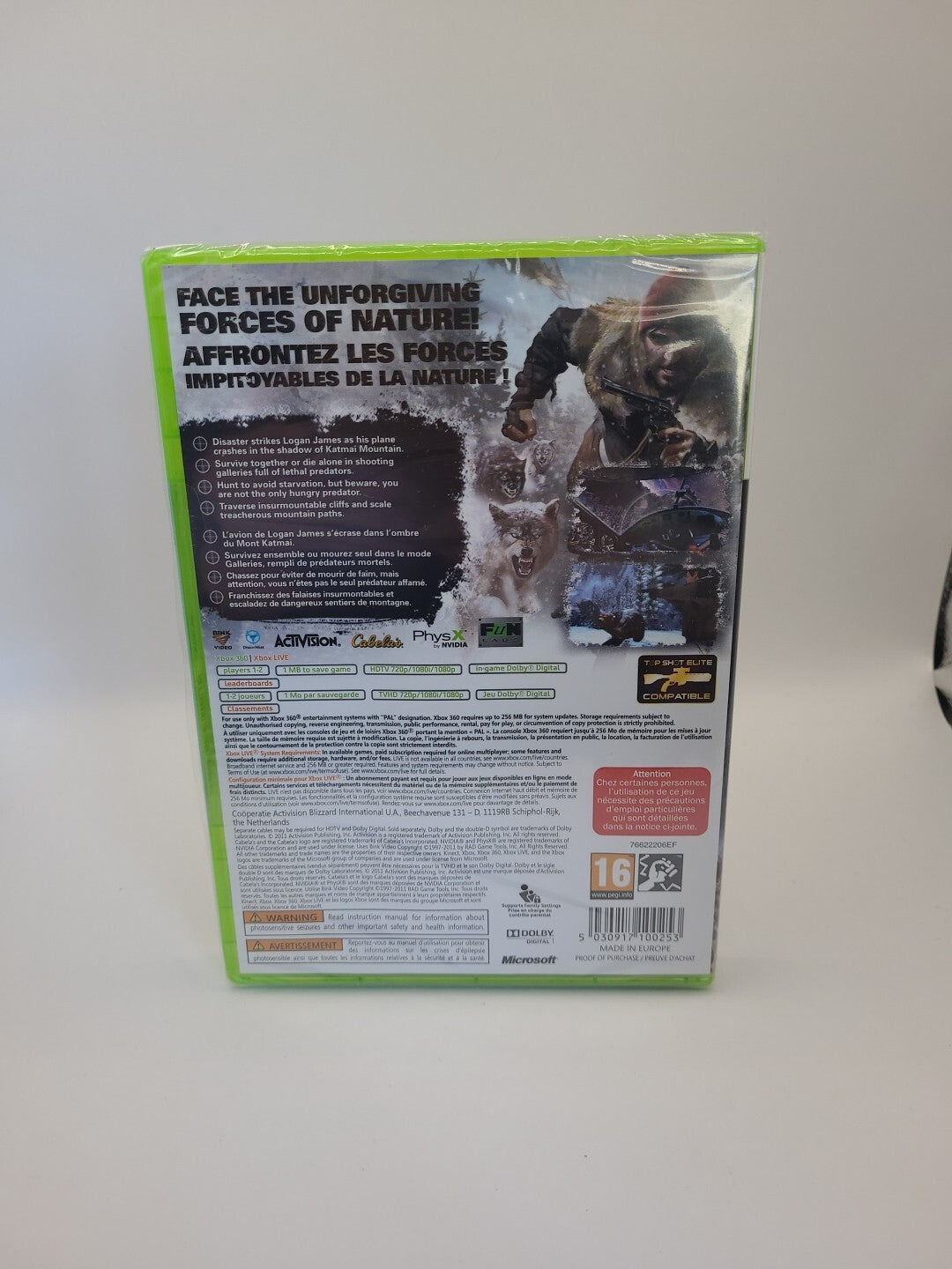 Cabela's Survival: Shadows Of Katmai Xbox 360 - New And Sealed