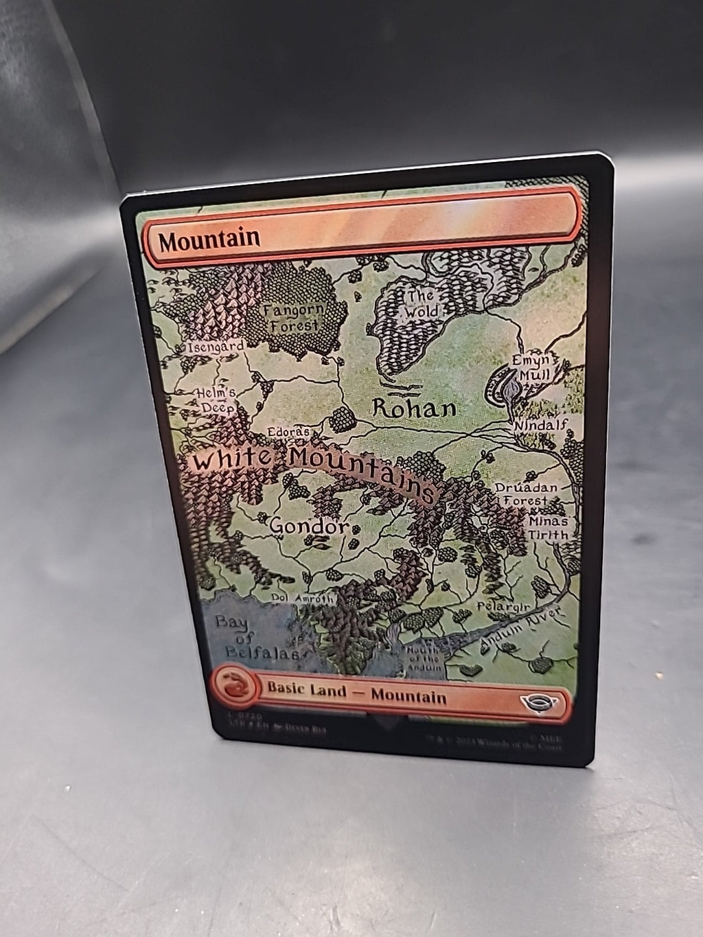MTG lord of the rings - Mountain basic land L 0720 Surge Foil 