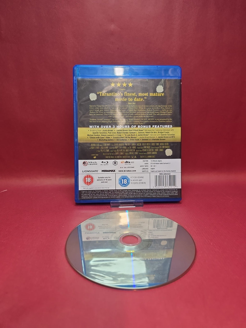 Jackie Brown Blu-Ray (2011) Pam Grier, Tarantino (DIR) cert 18 REGION B
