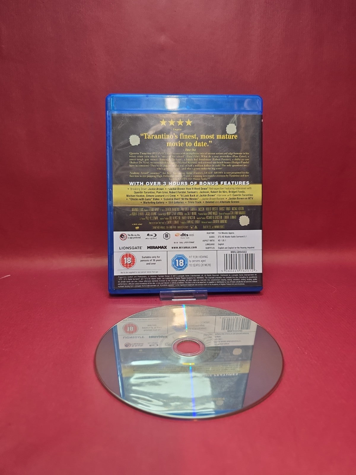 Jackie Brown Blu-Ray (2011) Pam Grier, Tarantino (DIR) cert 18 REGION B