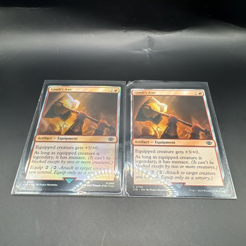 MTG LOTR Gimli's Axe Foil C0130 + 1 Regular Card