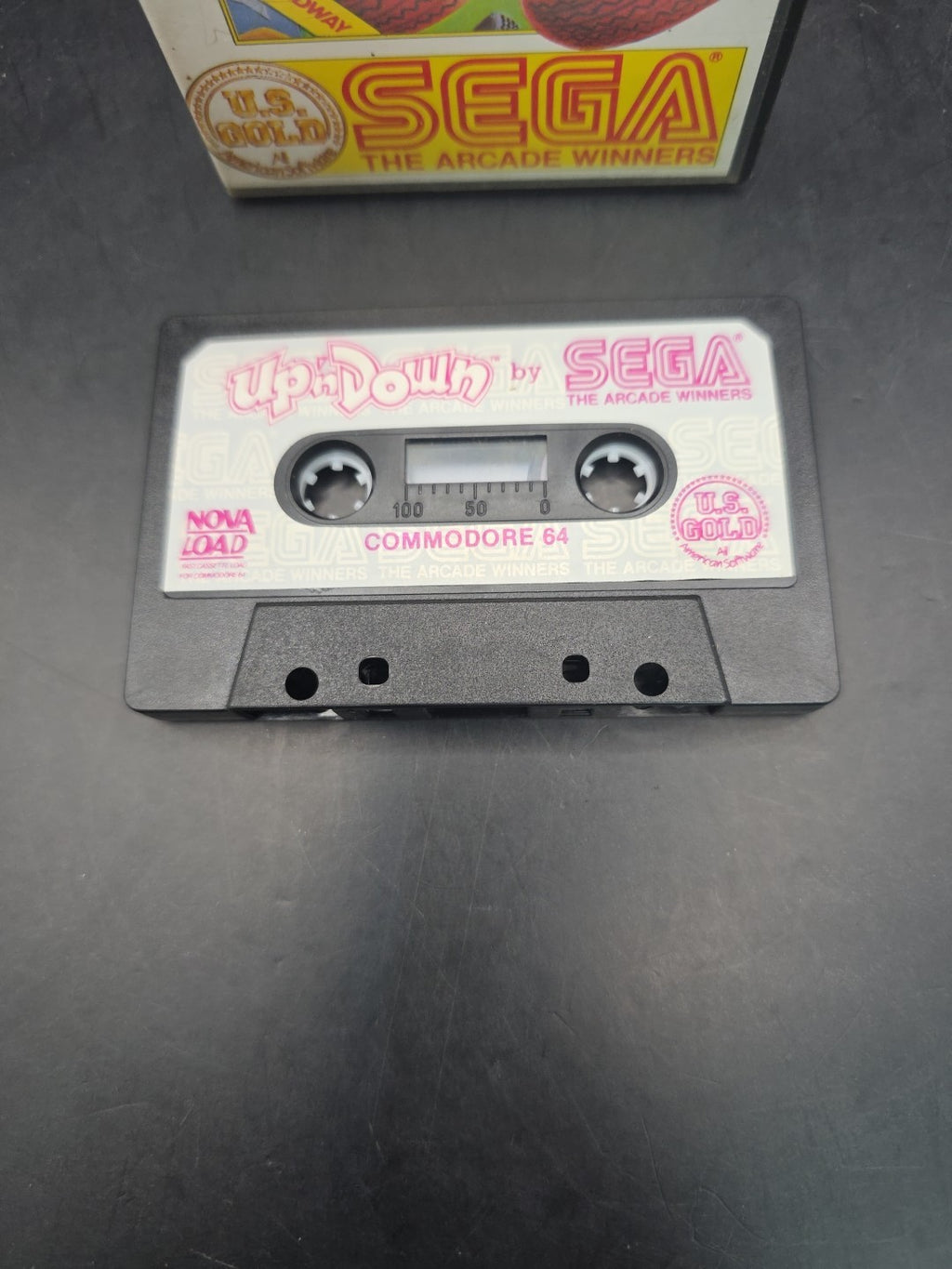 Sega Up & down (Up 'N Down) Commodore 64 Game Cassette