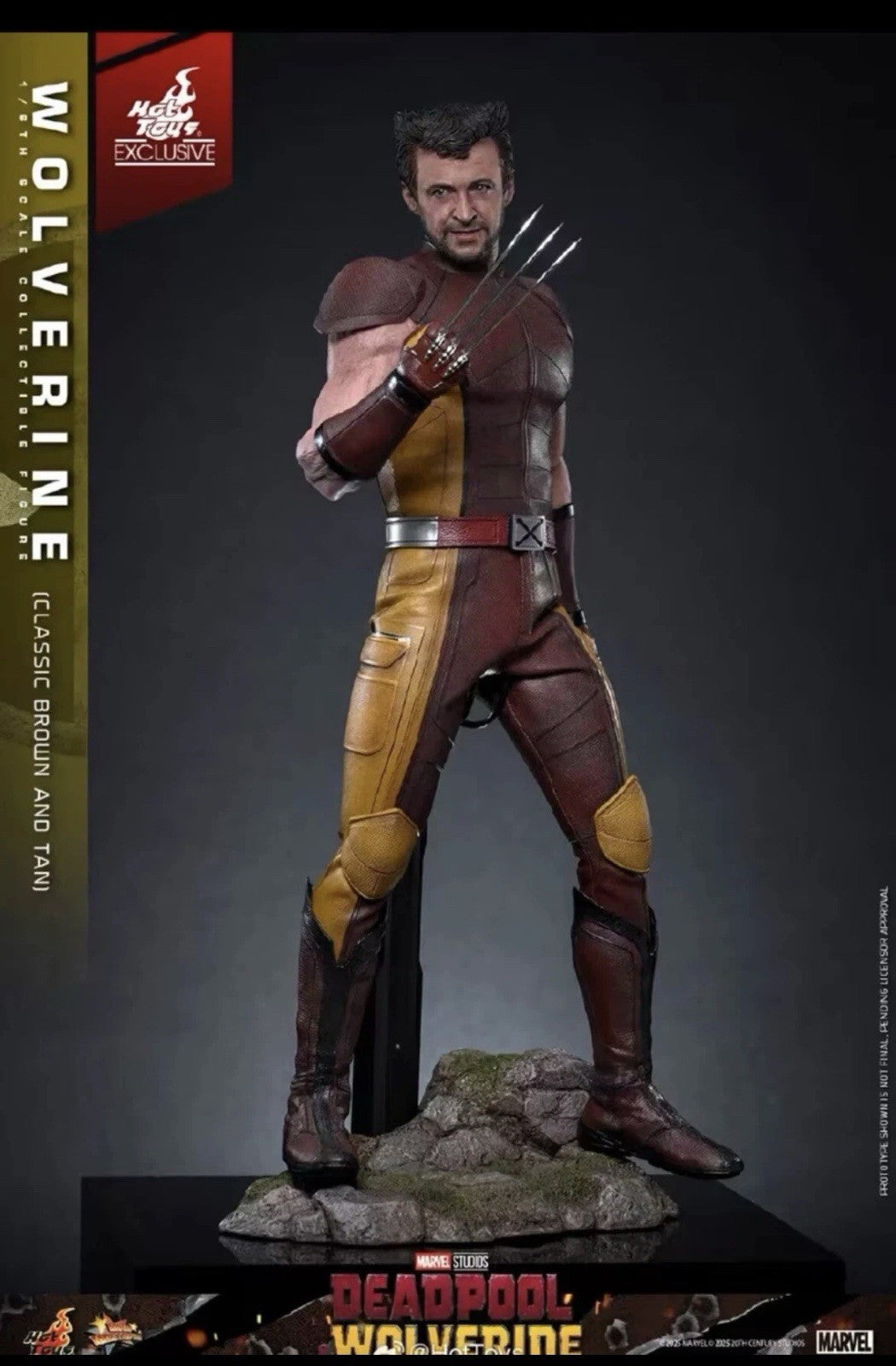 Hot Toys MMS831 Deadpool Wolverine Classic Brown and Tan