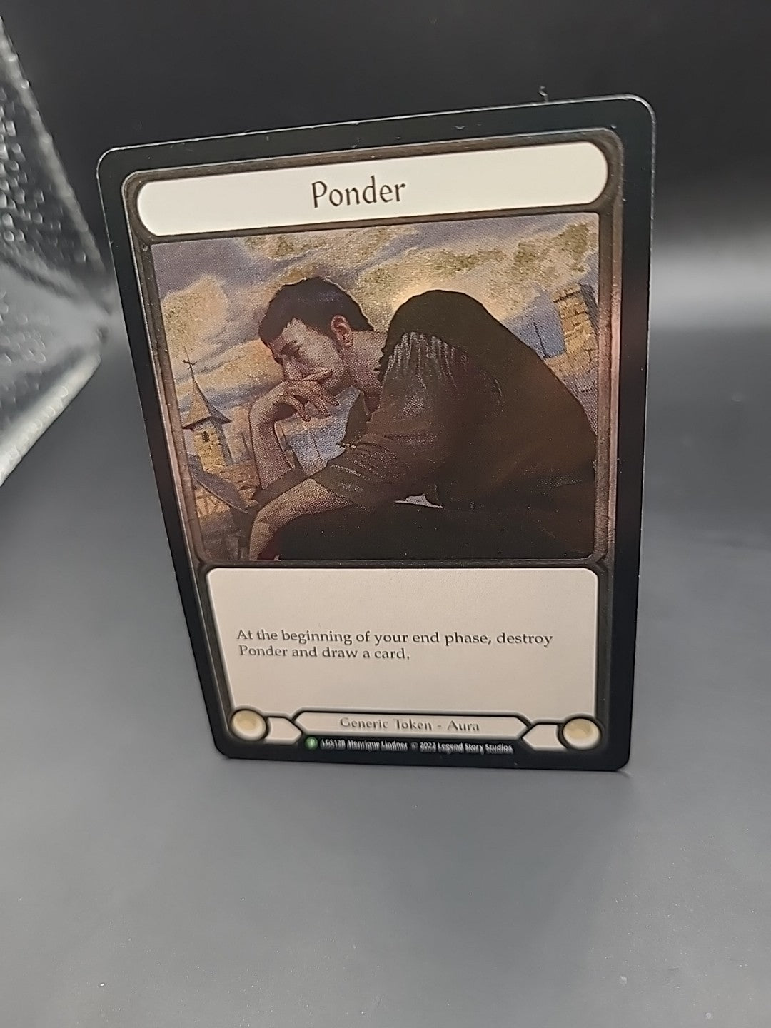 Inertia/ Ponder Cold Foil Promo Double Sided Token Flesh And Blood