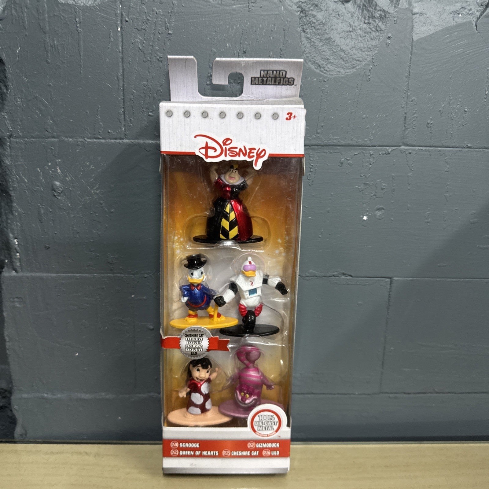 Disney Nano Metalfigs Cheshire Cat Scrooge McDuck Lilo and Stitch Box Damaged