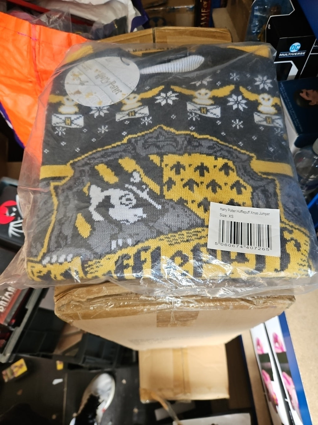 Harry Potter Hufflepuff Xmas/Christmas Jumper Sweater Size XS