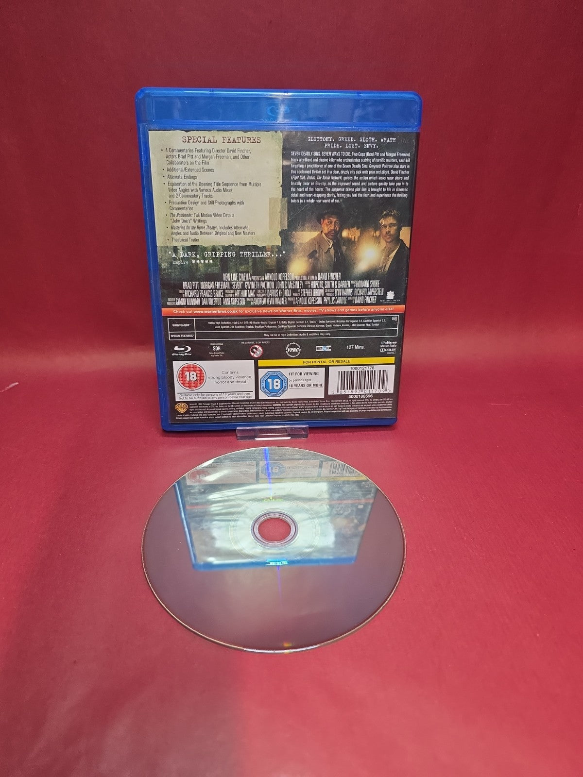 Se7en Blu-Ray (2010) Brad Pitt, Fincher (DIR) cert 18 