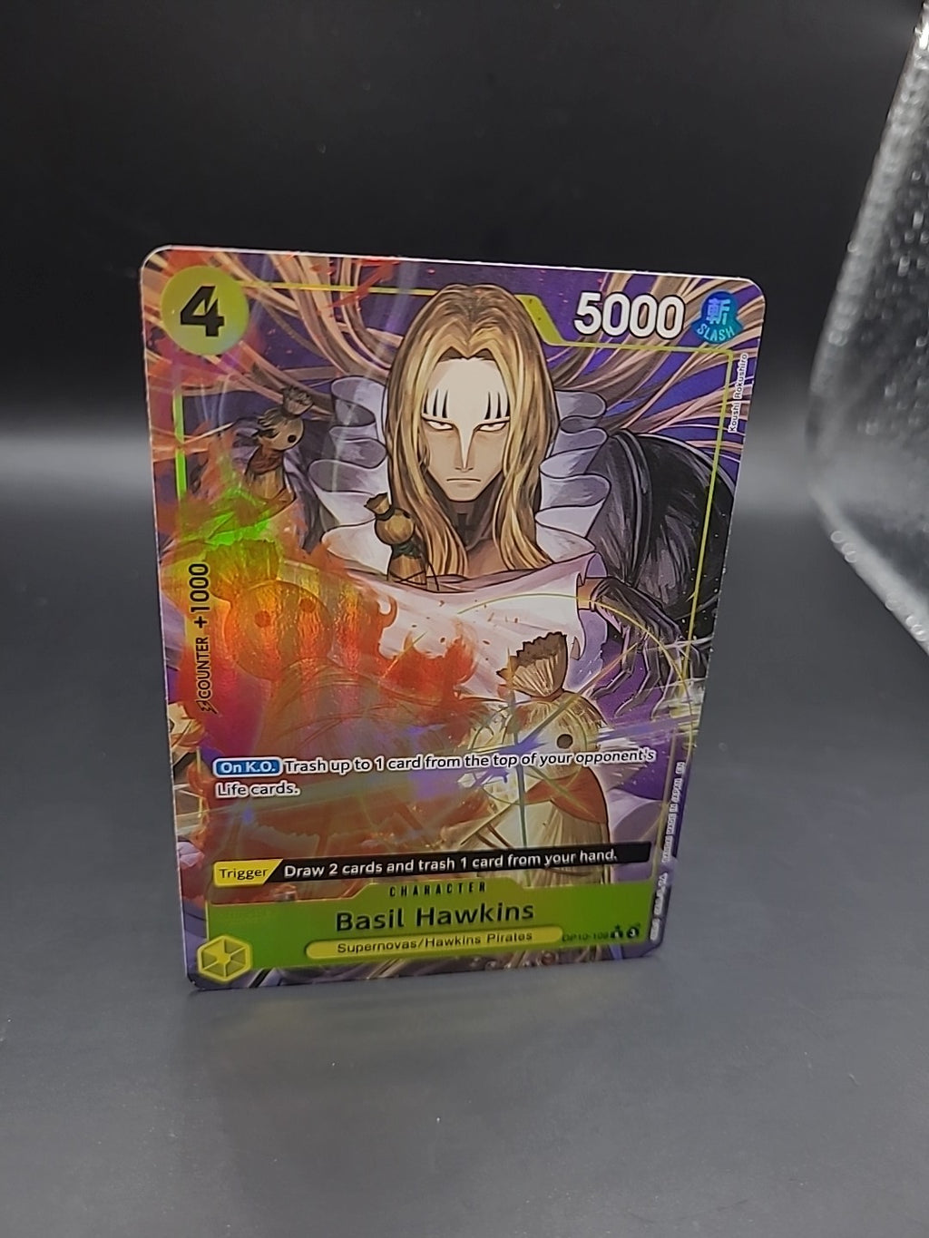 One Piece Basil Hawkins OP10-109 Parallel PRB02 English Holo Foil Alt Art