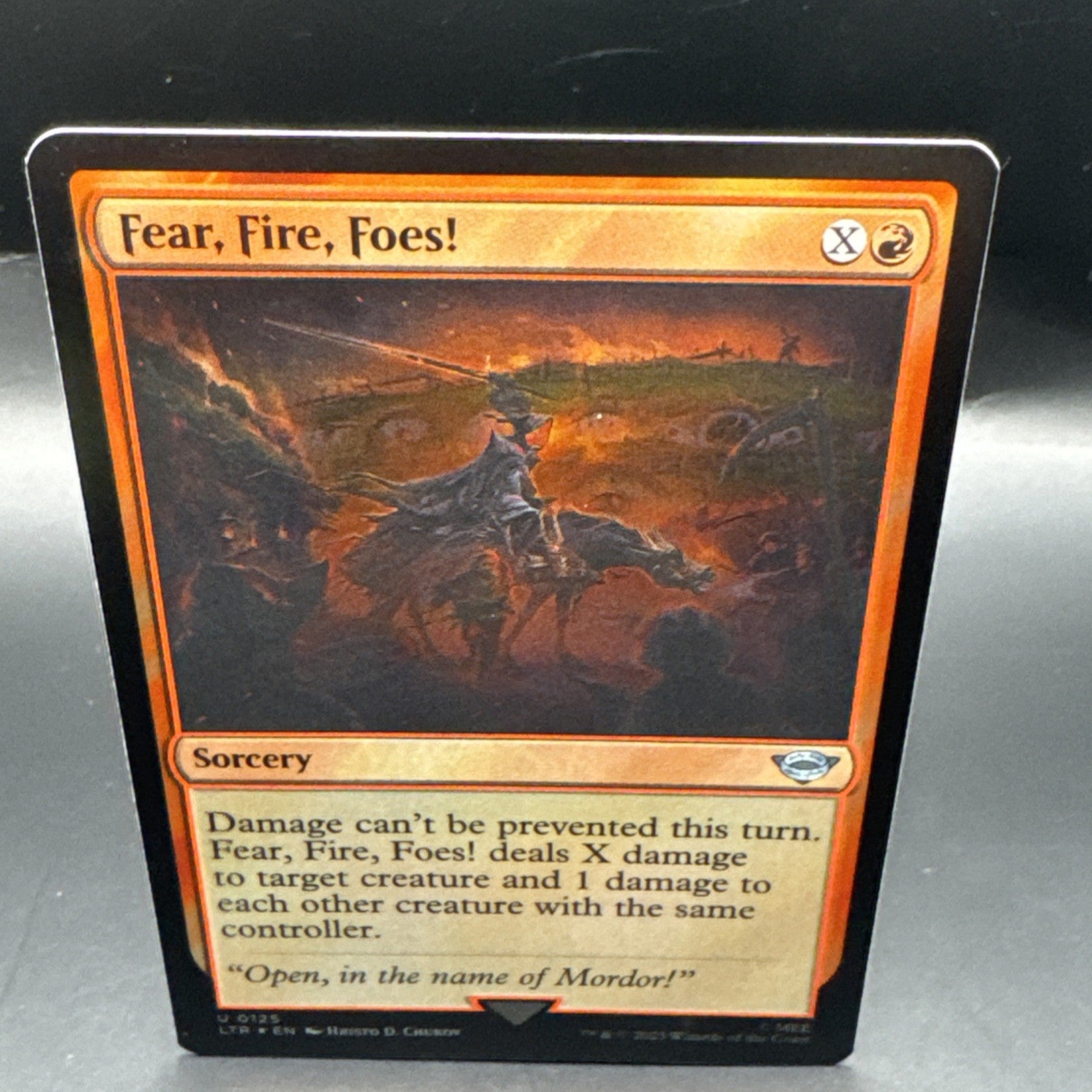 MTG Fear, Fire, Foes! (Foil) [Tales of Middle-Earth, + 1 Regular Card U0125
