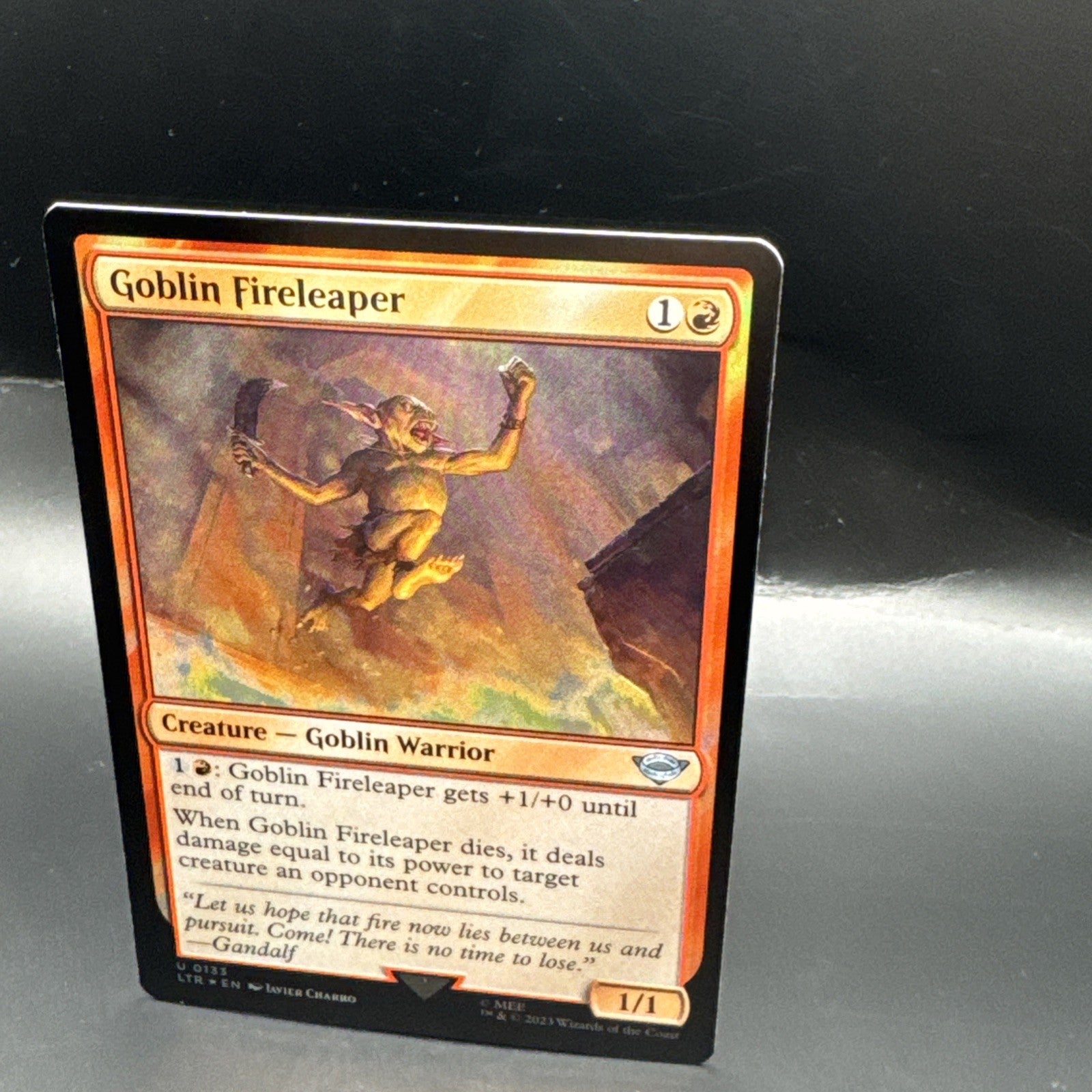 MTG Goblin Fireleaper U0133 Lord of the Rings Foil + 1 Regular Card