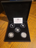 Silver 5 Coin Sovereign Set - Strength And Stay - 7 Decades Of Devotion