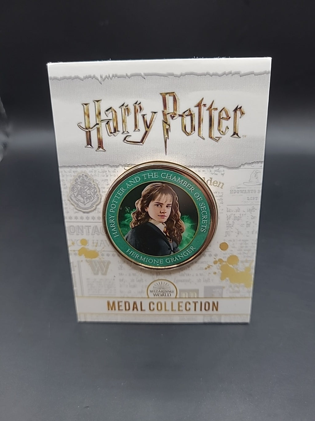 HARRY POTTER MEDAL COIN IN CARD HERMIONE GRANGER CHAMBER OF SECRETS