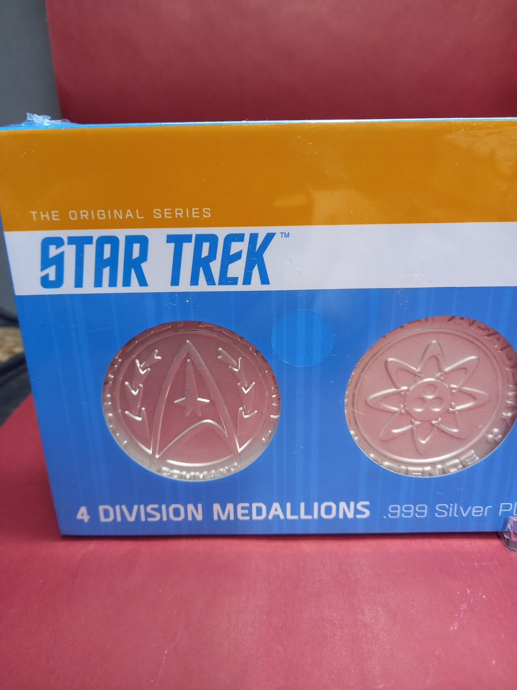 Star Trek 4 Division Medallions .999 Silver Plated.  LTD  TO 1000