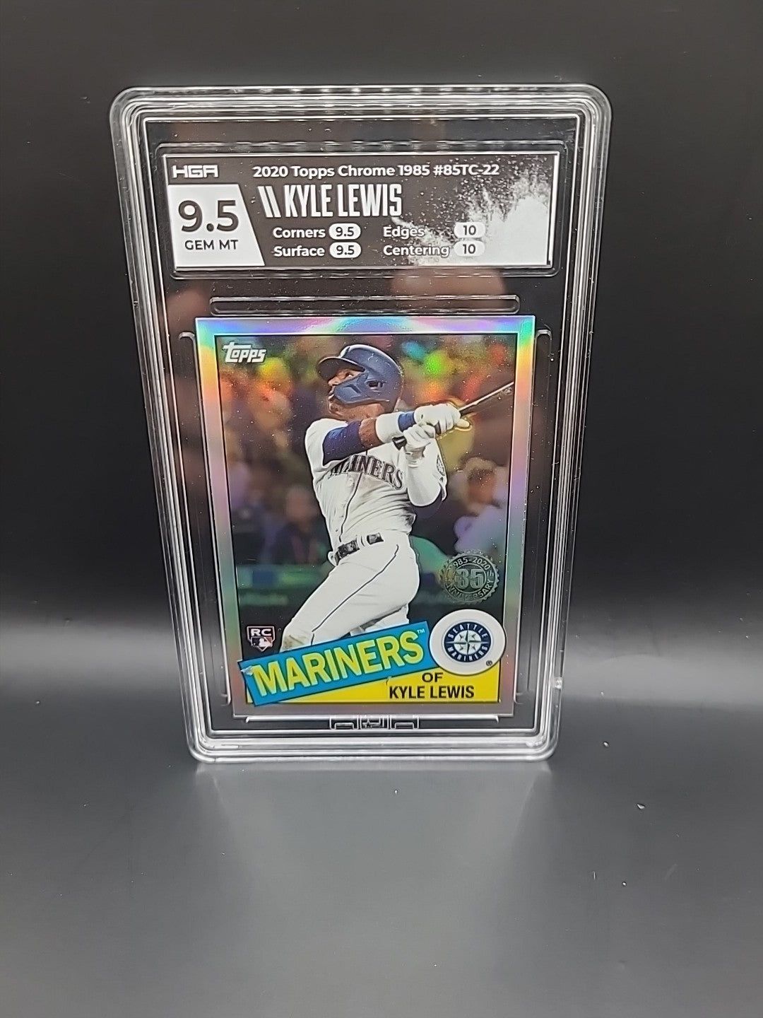 2020 TOPPS CHROME 1985 TOPPS KYLE LEWIS #85TC22 GEM MINT 9.5 HGA