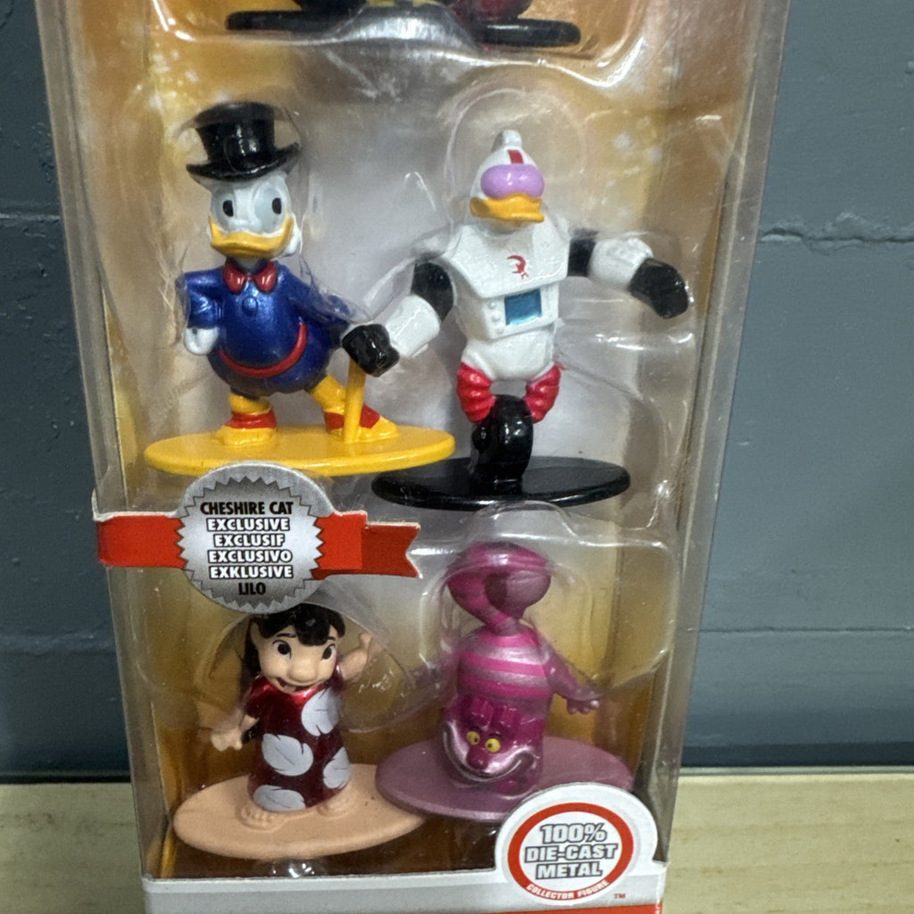 Disney Nano Metalfigs Cheshire Cat Scrooge McDuck Lilo and Stitch Box Damaged