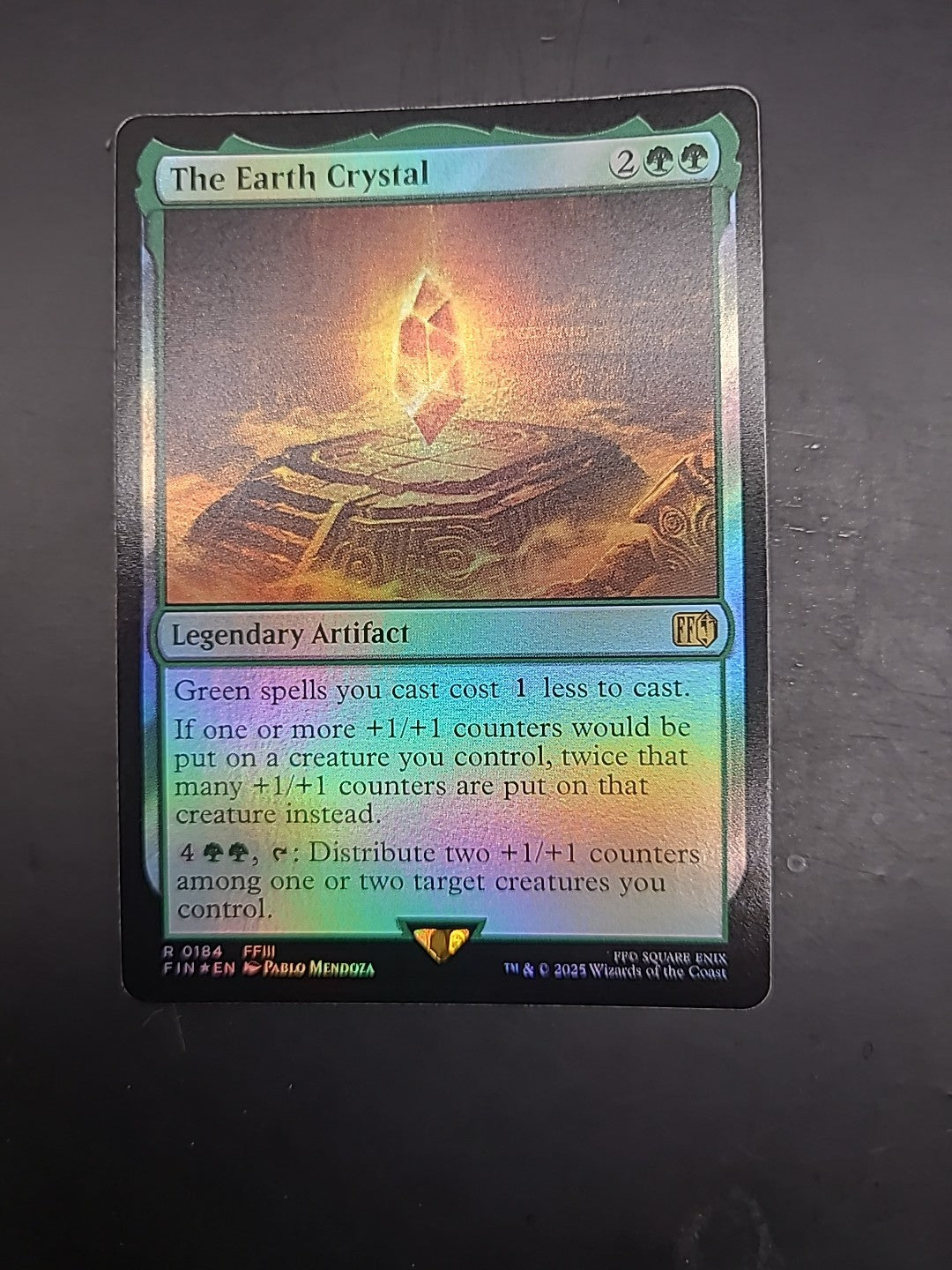 Magic The Gathering Final Fantasy, The Earth Crystal, R 0184, NM/M - Foil
