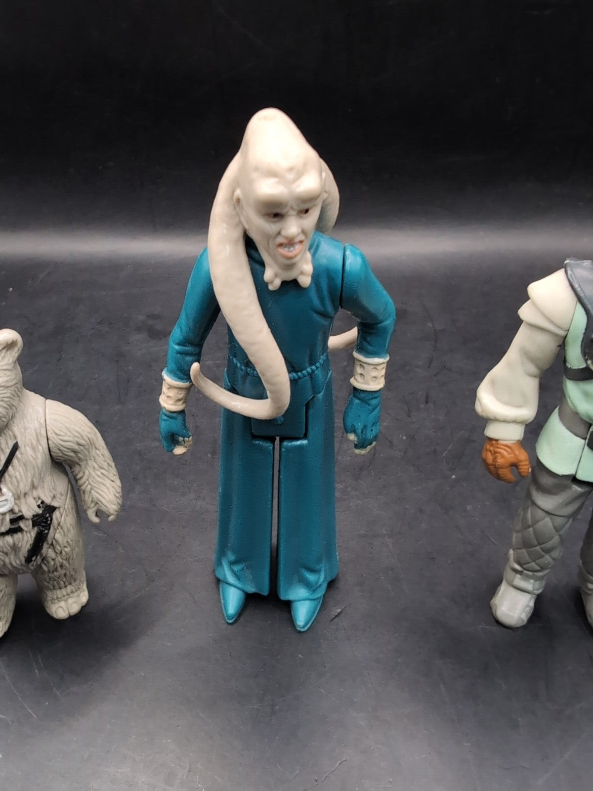 3 X Vintage Kenner Star Wars Figures Chirpa Ewok, Nikto & Bib Fortuna