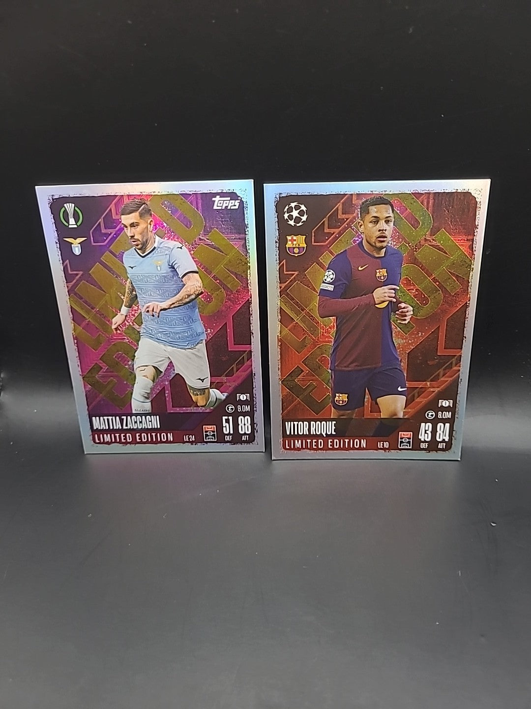 Topps Match Attack 2024/25 Vitor Roque & Mattia Zaccagni Limited Edition Cards