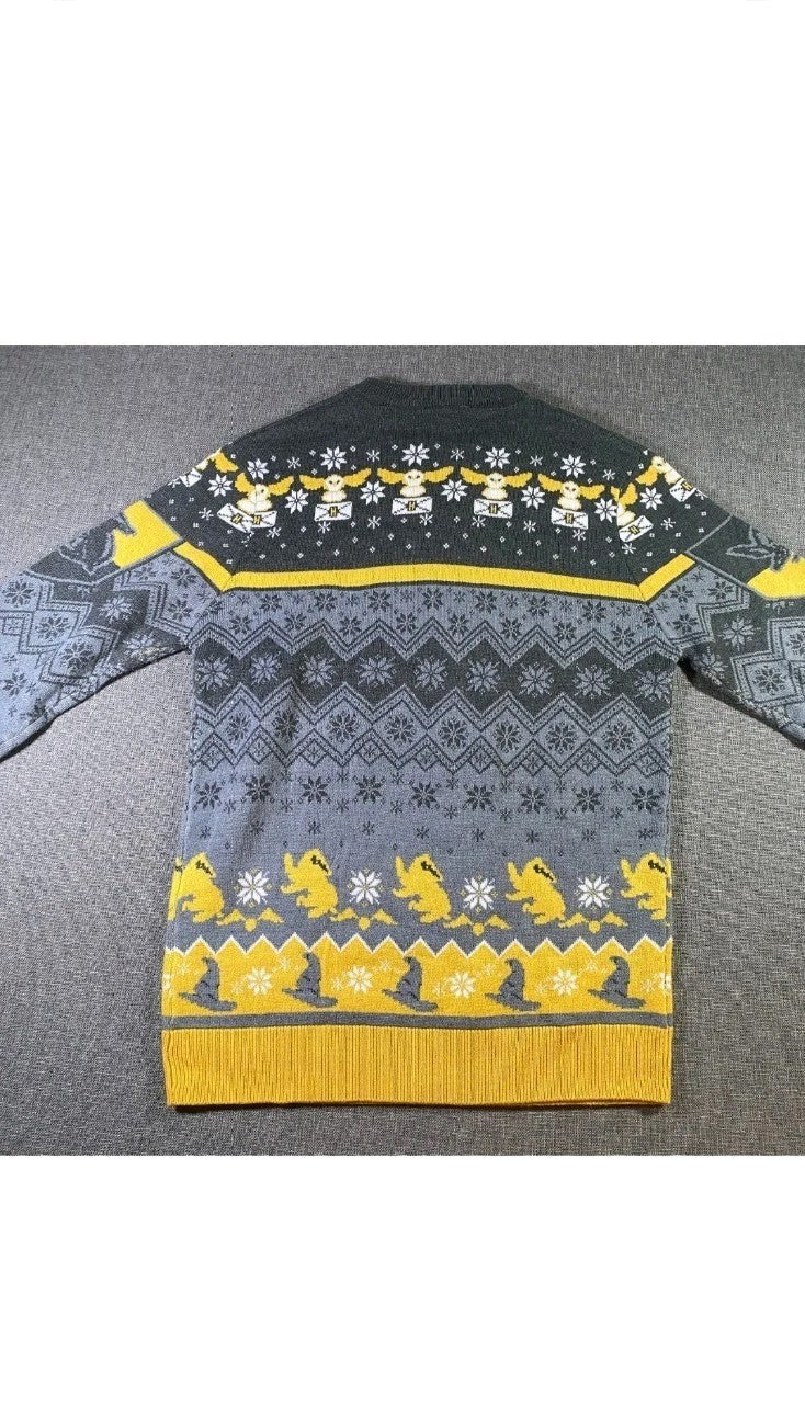 Harry Potter Hufflepuff Xmas/Christmas Jumper Sweater Size XS
