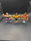 3 X Hasbro WWF Wrestling Figures Bret Hart, Samu, Ultimate Warrior