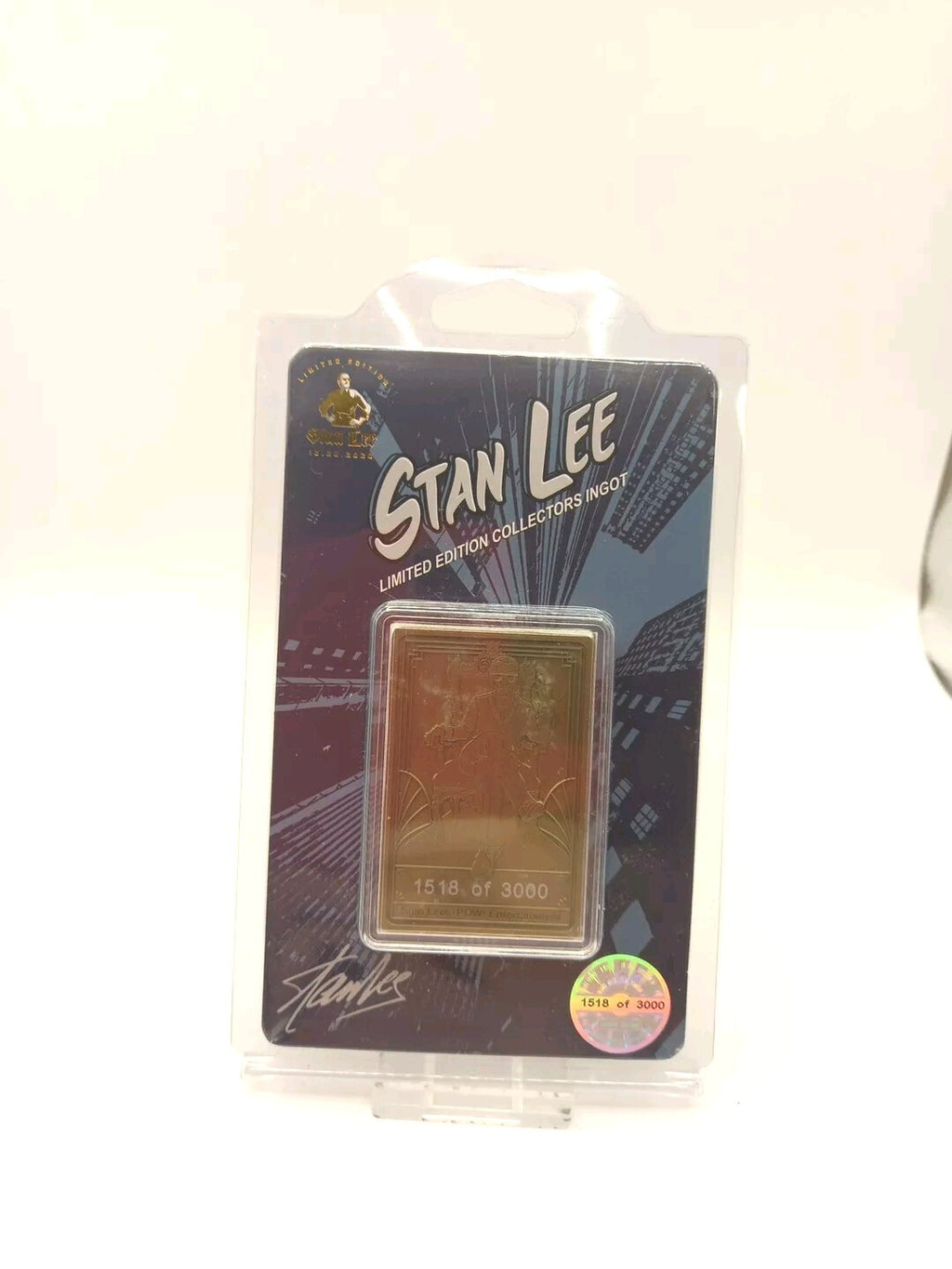 STAN LEE Limited Edition Collectors Ingot 1518 Of 3000