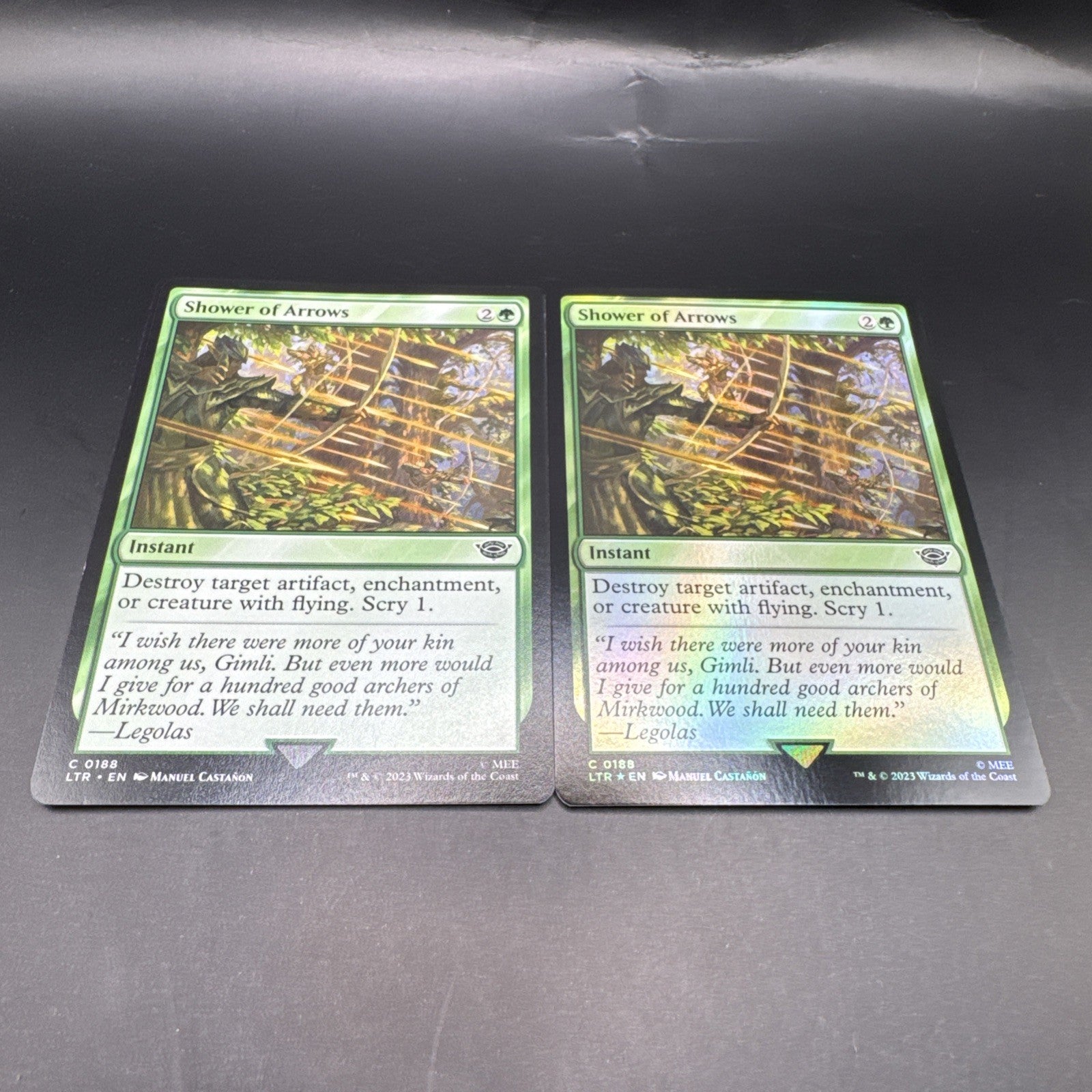 MTG Shower of Arrows FOIL C0188 LTR + Regular Card