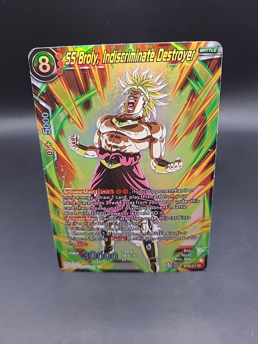 SS Broly, Indiscriminate Destroyer BT29-017 SR - Dragon Ball Super Card Game