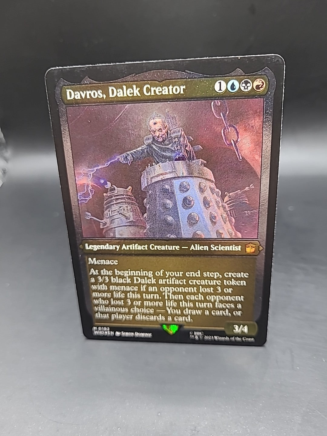 Davros Dalek Creator Etched Foil Thick Display Version - WHO - Mtg Card #3F4