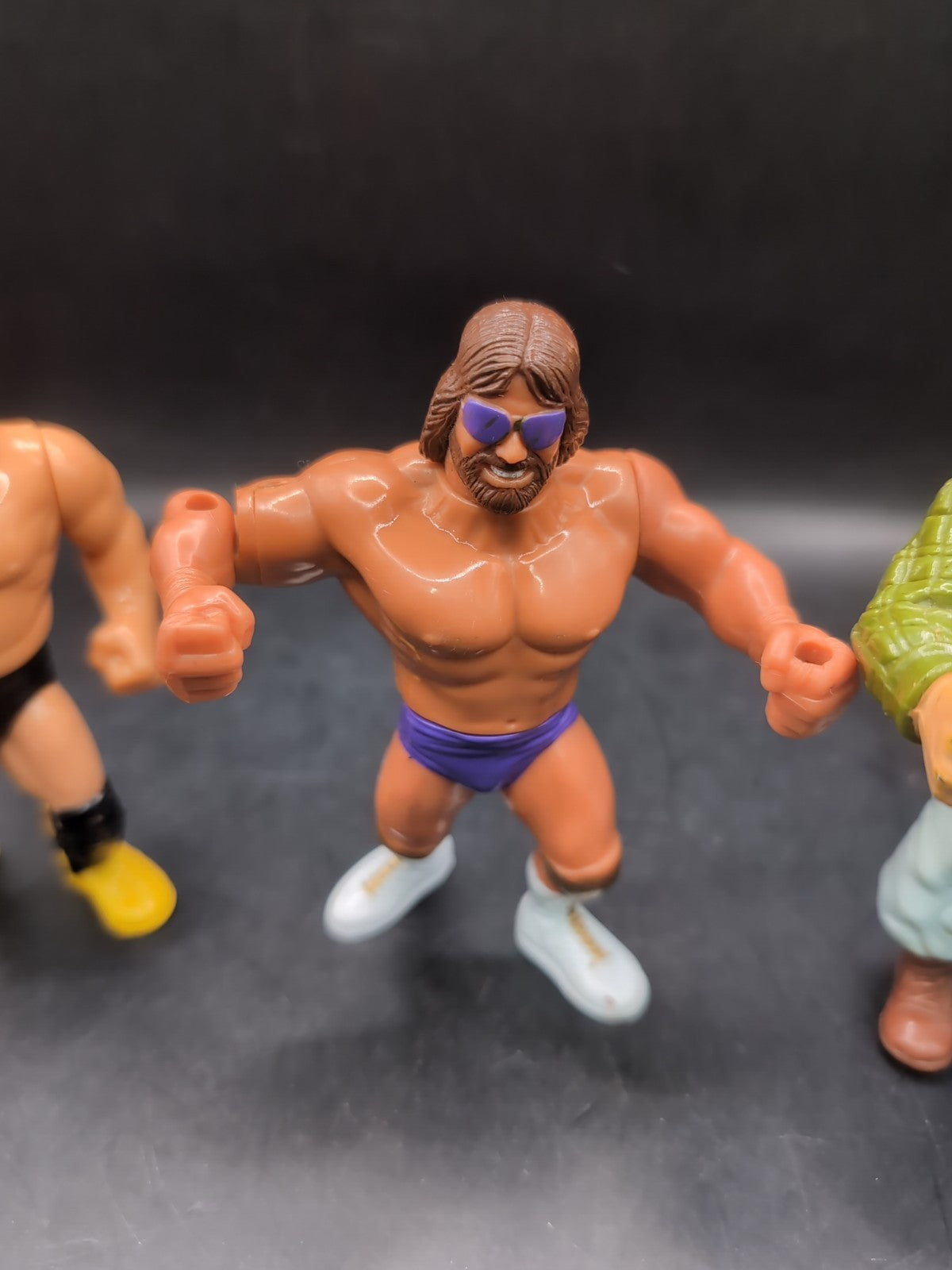 3 X WWF Hasbro Wrestling Figures Greg Valentine, Macho King & Skinner