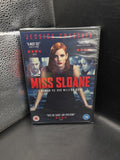 Miss Sloane DVD (2017) Jessica Chastain, Madden(DIR)NEW&FACTORY SEALED-UK SELLER