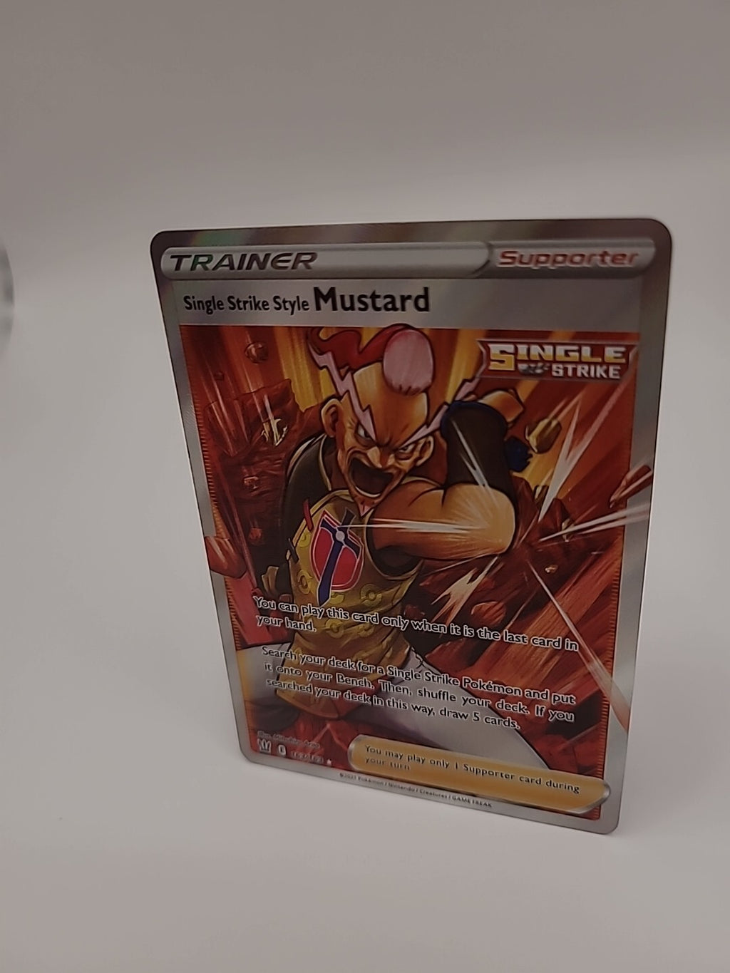 Pokemon Card Single Strike Style Mustard 163/163 Full Art Battle Styles