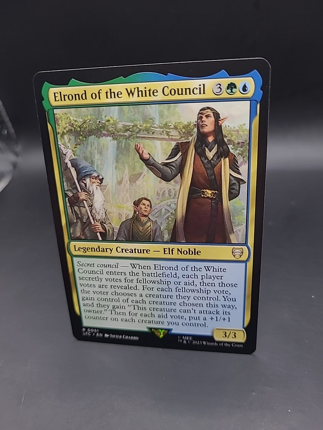 Elrond Of The White Council R0051 Rare Lord Of The RIngs NM MTG