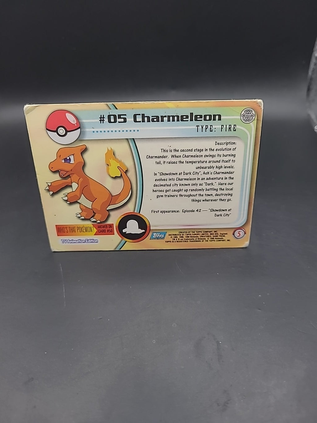 Charmeleon Rainbow Foil - Pokemon 1999 Topps TV Card - #05
