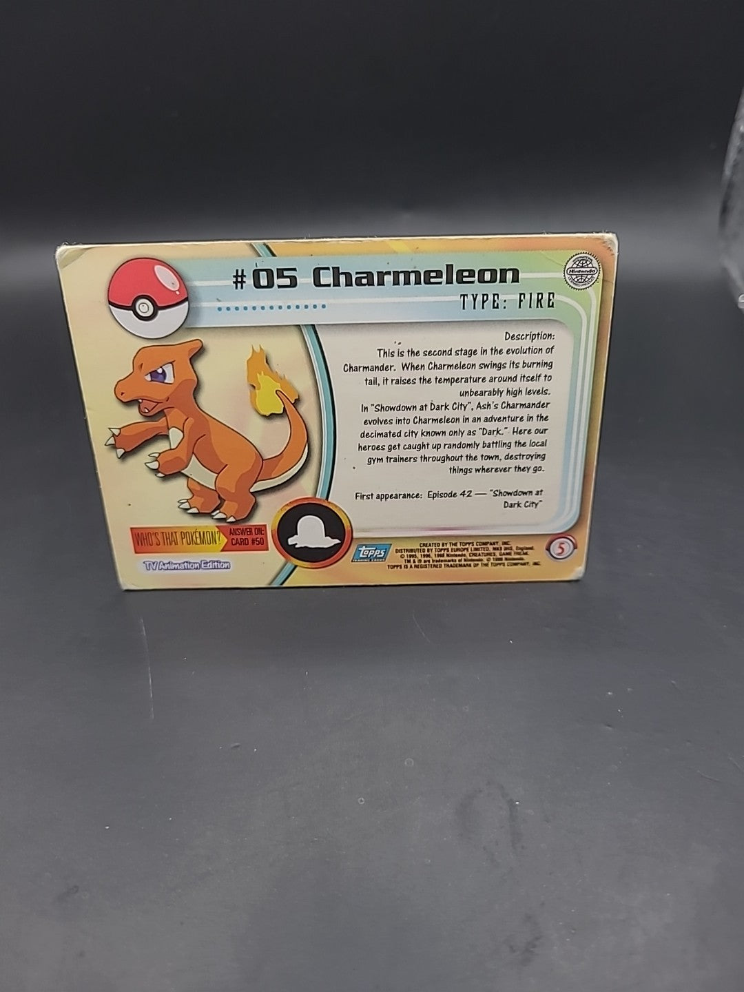 Charmeleon Rainbow Foil - Pokemon 1999 Topps TV Card - #05