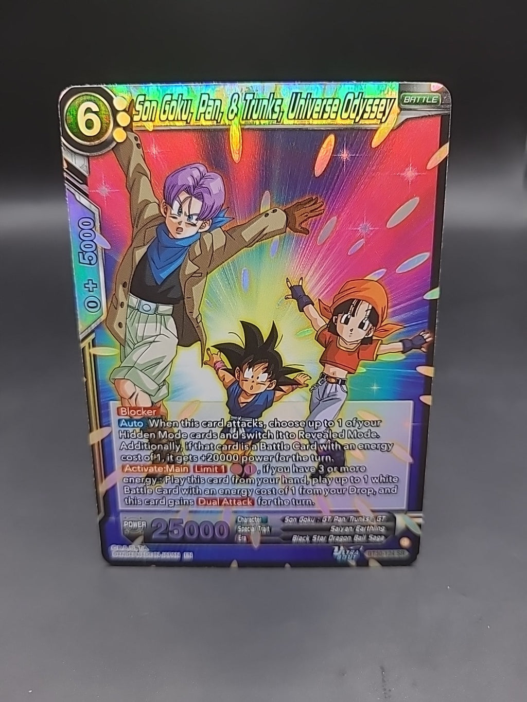 Dragon Ball BT30-124 Son Goku, Pan, & Trunks, Universe Odyssey SR Masters