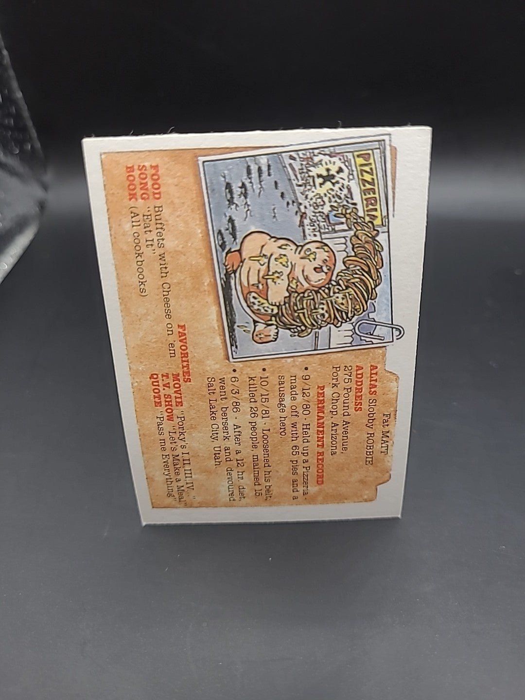 Garbage Pail Kids Card WORMY SHERMY 200a Vintage
