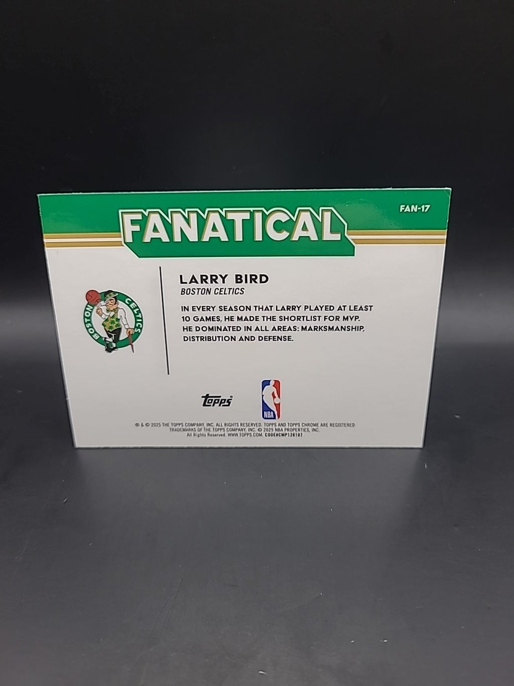 2025-26 Topps Chrome - Fanatical Larry Bird #FAN-17