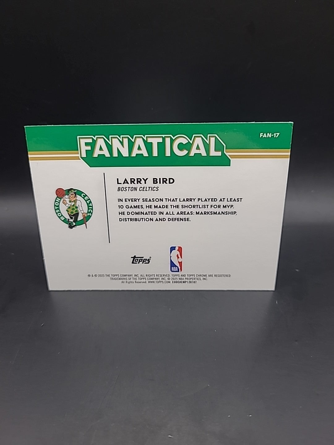 2025-26 Topps Chrome - Fanatical Larry Bird #FAN-17