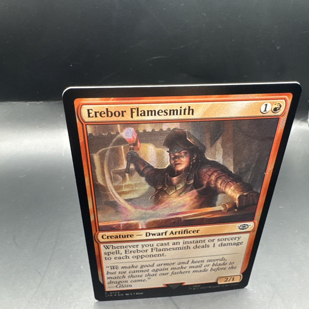 Erebor Flamesmith MTG LTR FOIL Magic The Gathering C0122 + 1 Regular Card