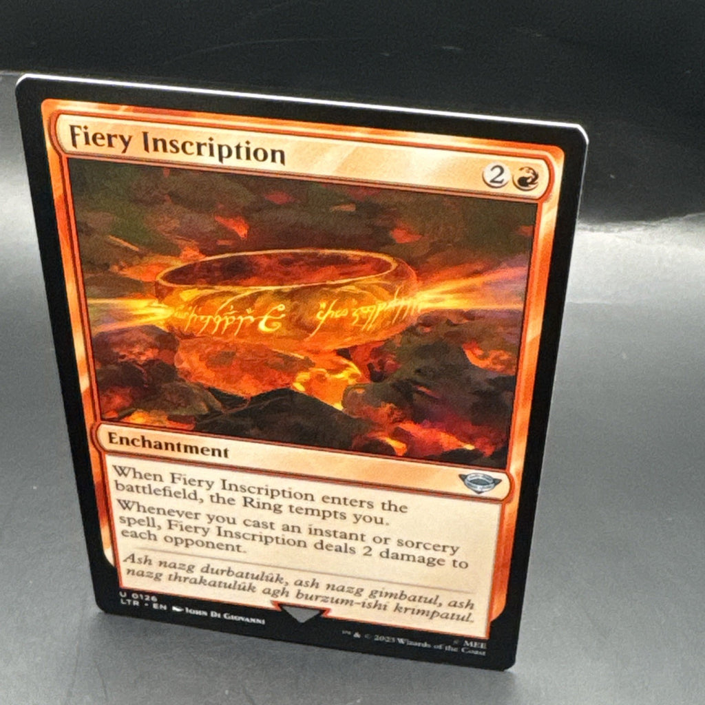 MTG Fiery Inscription (FOIL) U0126 Lord of the Rings + 1 Regular Card