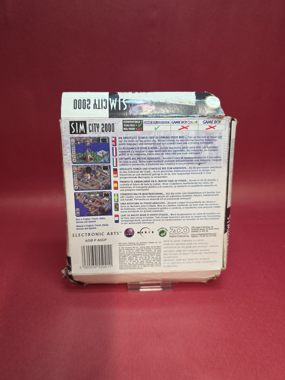 Sim City 2000 (Gameboy Advance) with box & instructions READ DESCRIPTION