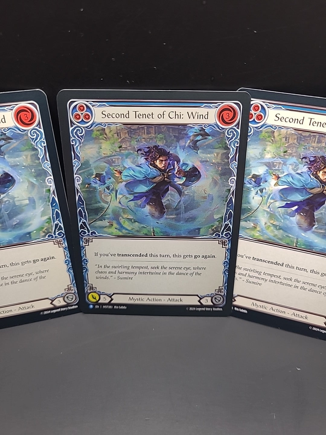 Second Tenet of Chi: Wind Foil & 2 Regulars MST083 NM - FaB Flesh and Blood