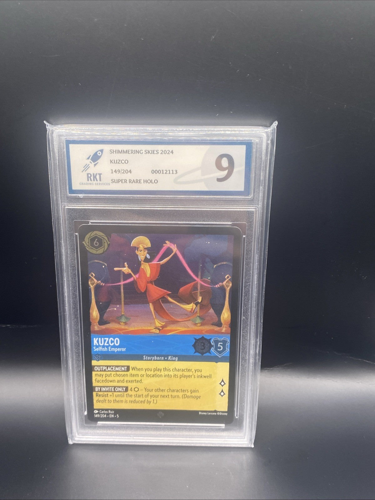 DISNEY LORCANA GRADED SHIMMERING SKIES KUZCO