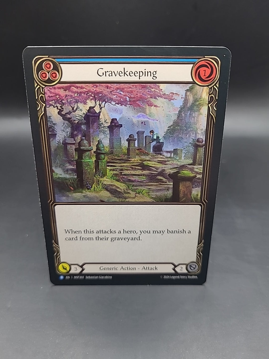 Gravekeeping Blue Foil - MST202 NM - FaB Flesh and Blood