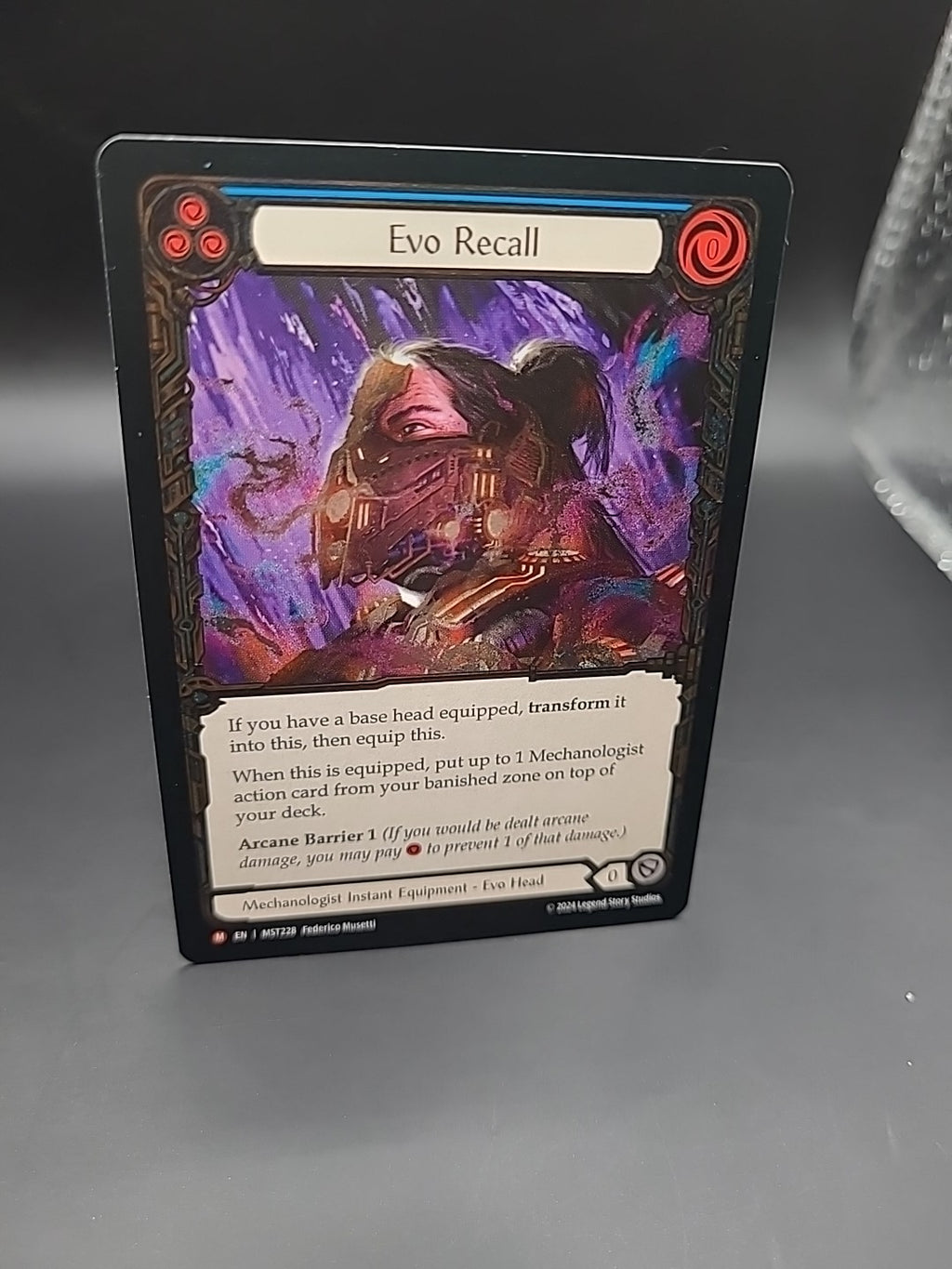 Flesh and Blood TCG Evo Recall Part the Mistveil MST228 Cold Foil Majestic(Blue)