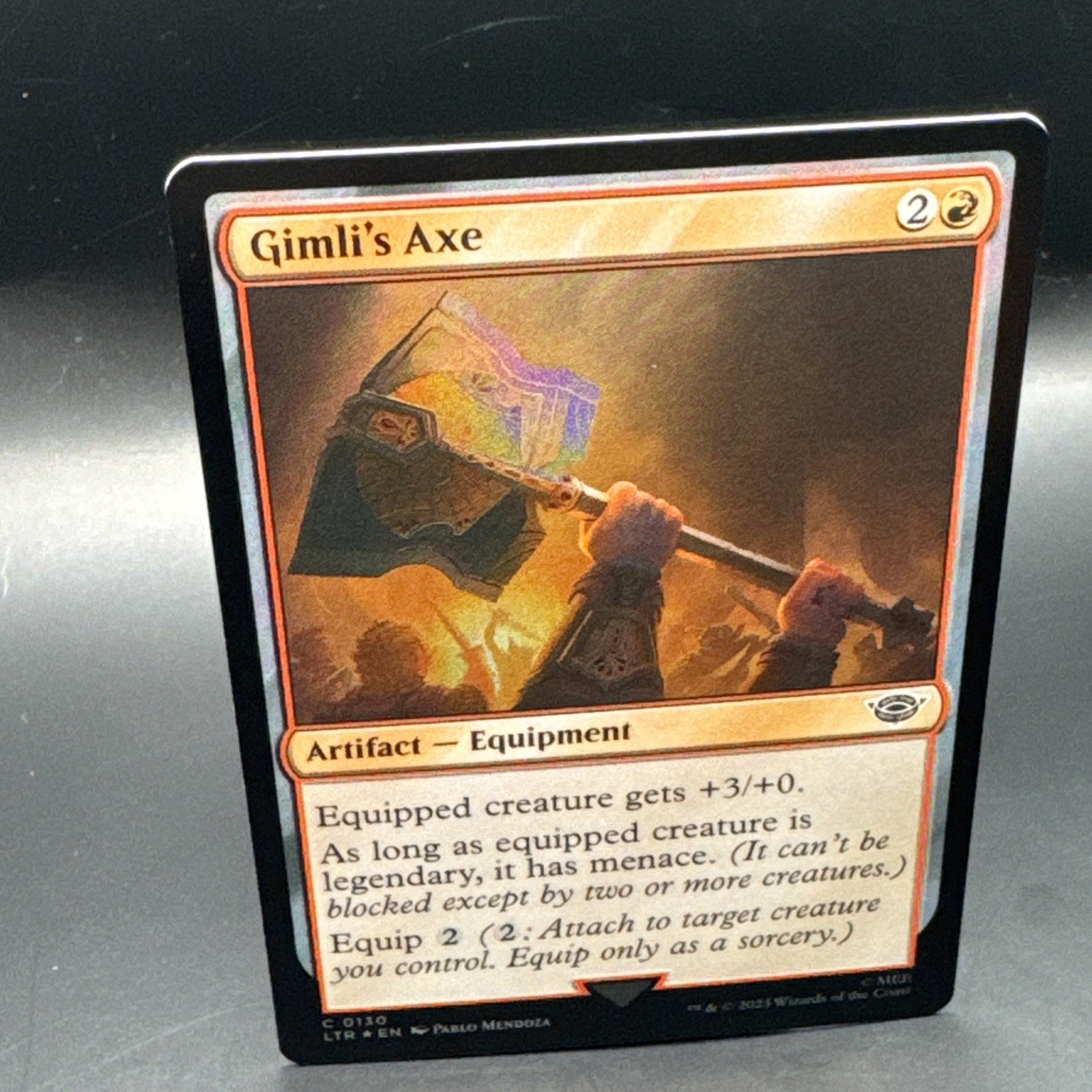 MTG LOTR Gimli's Axe Foil C0130 + 1 Regular Card