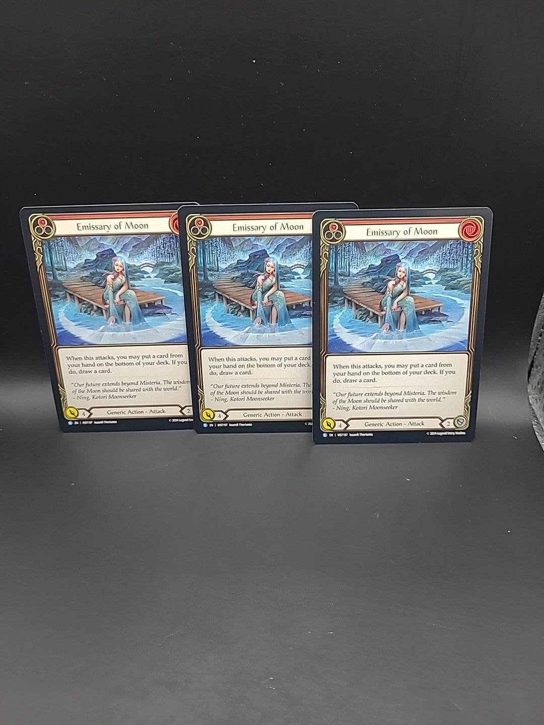 3 X Emissary of Moon Regular Cards - MST197 NM - FaB Flesh and Blood