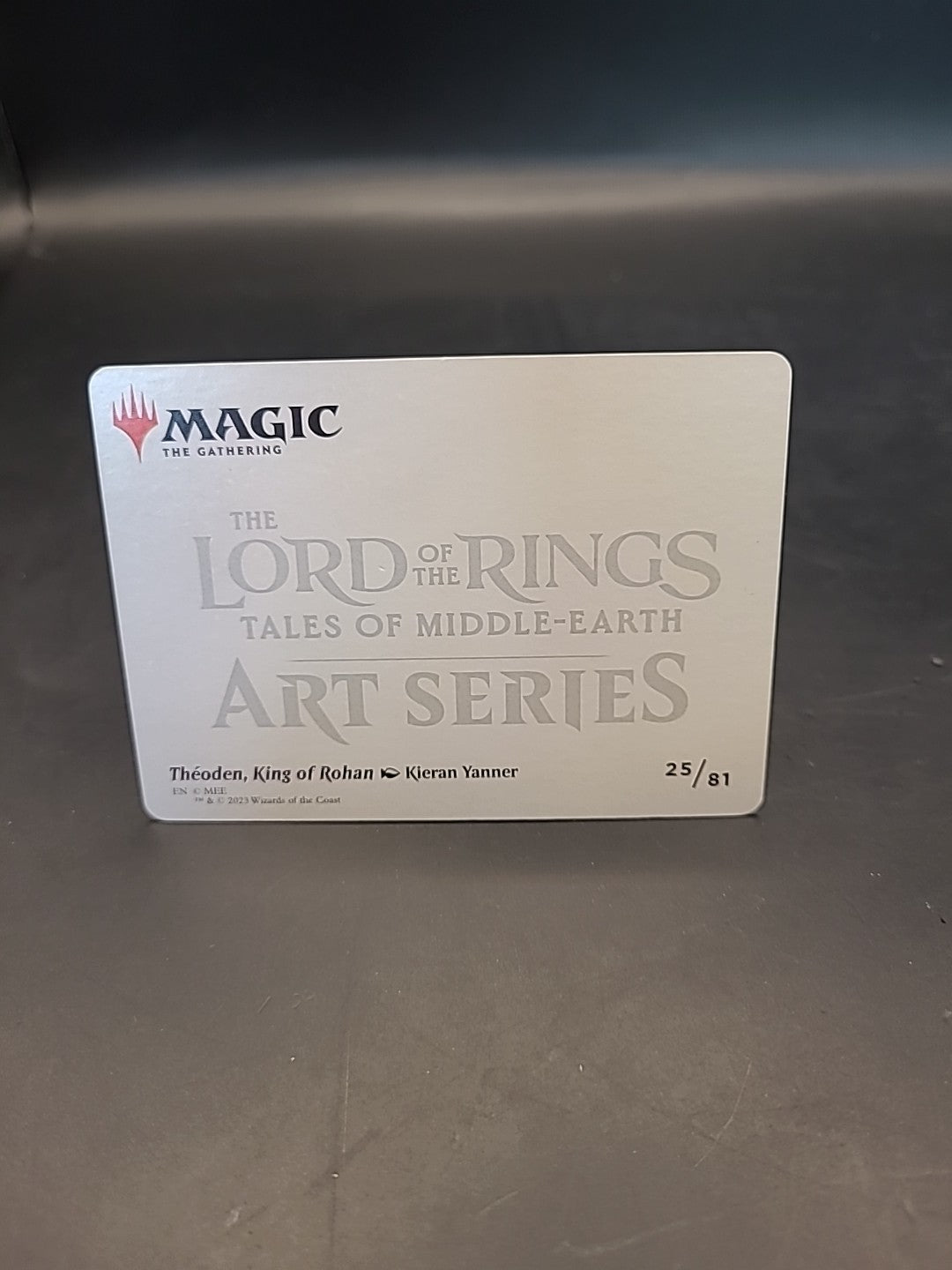 Art Series (25/81) - Theoden, King of Rohan MTG The Lord of the Rings: Tales 