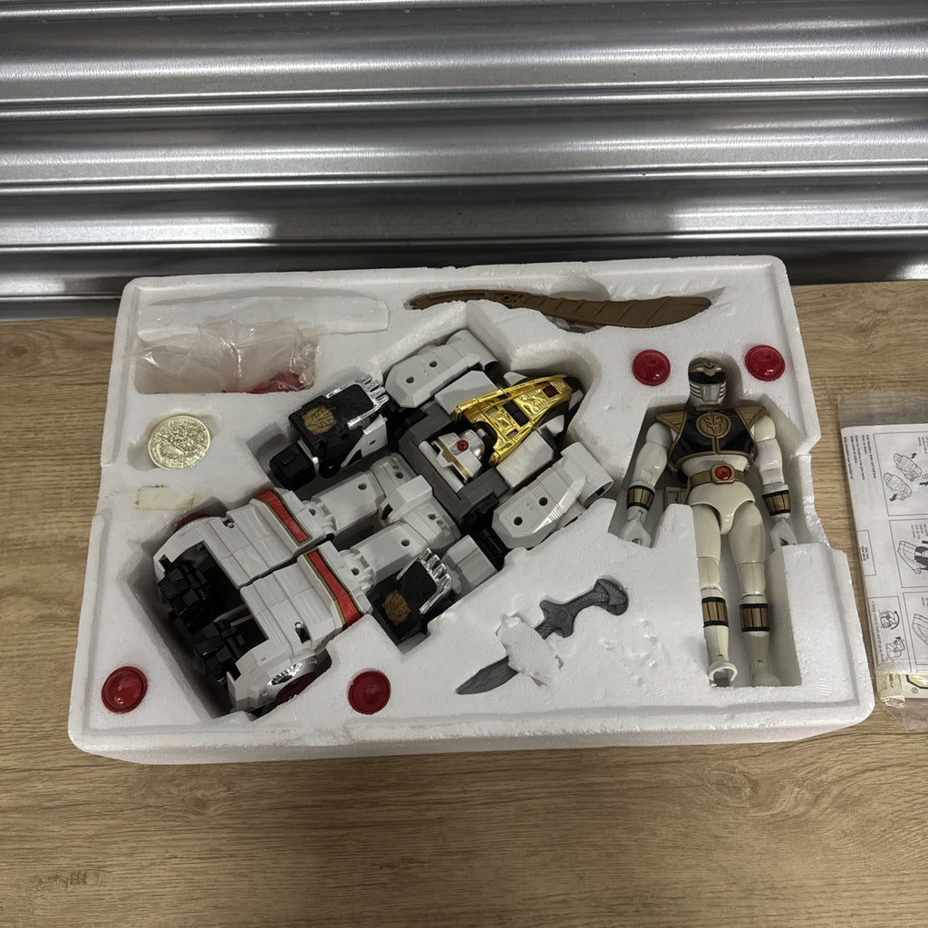 1994 Original Bandai Mighty Morphin Power Rangers White Tigerzord With Manual